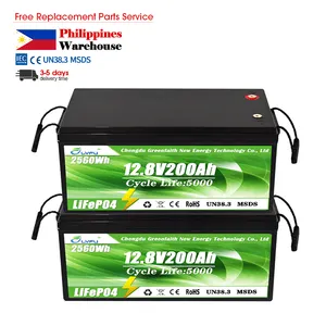 แบตเตอรี่ลิเธียมไอออนรอบลึก BMS 12V 200ah ชุดแบตเตอรี่พลังงานแสงอาทิตย์12V 100Ah 200Ah LiFePO4แบตเตอรี่ลิเธียมไอออน