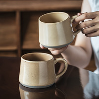Mug en céramique rétro grande capacité, logo personnalisé, vente en gros, tasse à café pour la maison, le bureau, les cadeaux, passe au lave-vaisselle