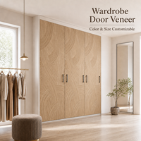 Porte en panneau de bois massif à grain torsadé sculpté, placage texturé 3D pour porte de chambre, panneau mural, sur mesure 1220x2440mm, E0 Eco Bulk
