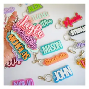 Wholesale Promotional Gift Soft Pvc Keychains 3d Name Logo 2d Rubber Key Chain Custom Pvc Keychain