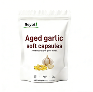 Gélules d'extrait d'ail vieilli, compléments alimentaires à base de plantes, naturels, biologiques, inodores, capsules molles d'ail vieilli - Product Image 1