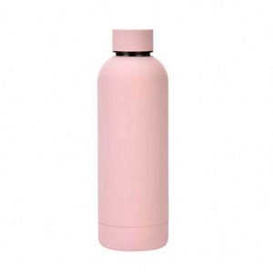 Minimalist Stainless Steel Vacuum Tumbler Double Wall Insulated Travel <b>Bottle</b> Gray Round Design - Product Image 6