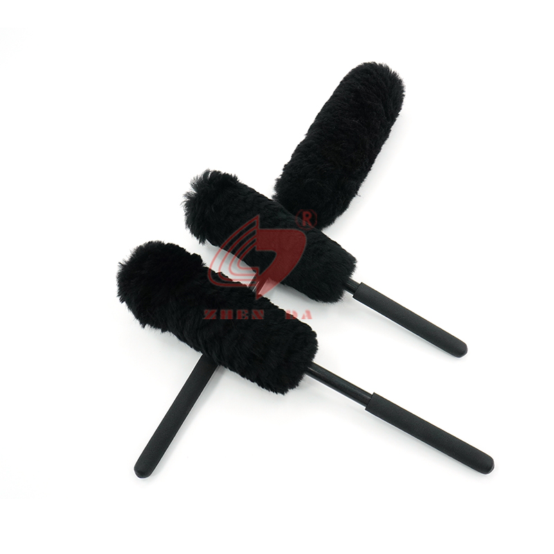 Soft Bristle Car Wheel Detailing Brush Black 3 Pieces Set