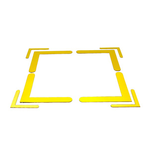 Plastic L Shape <b>Corner</b> <b>Protectors</b> Gold Leafed For Picture Frames Mirror Backing Adhesive Protection Pads - Product Image 2