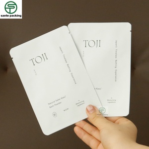 ถุงซีลสูญญากาศแบบปากแบนสำหรับใส่ผลิตภัณฑ์ดูแลผิวสไตล์ Ins แบบเรียบง่าย ถุงพลาสติกปิดผนึกสามด้าน ป้องกันแสง ทำจากอะลูมิเนียมบริสุทธิ์ - Product Image 3