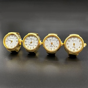 Reloj de Anillo Creativo, Estilo Punk Vintage, Acero Inoxidable, Esfera Redonda, Cuarzo, Correa <span class=keywords><strong>El</strong></span>ástica, Mini Reloj de Dedo, Joyería de Moda Unisex - Product Image 2