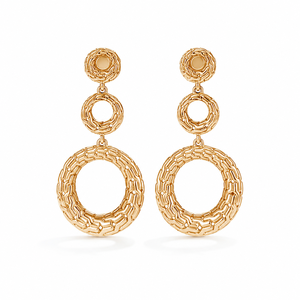 Orecchini Pendenti Lunghi a Forma di Otto Intrecciato per Donne, Gioielli di Lusso alla Moda - Product Image 1