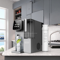 Système d'osmose inverse électrique pour usage domestique sur comptoir avec machine à glaçons, distributeur d'eau chaude et froide, purificateur d'eau, écran LED