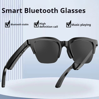 Lunettes de soleil polarisées rondes sans fil unisexes de créateur – Confortables pour l'extérieur, monture demi-cerclée, Dot E60 Noir SMART Adulte avec boîte