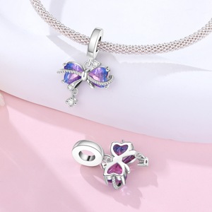 Ensemble de pendentifs mignons de style dessin animé, en laiton blanc plaqué argent, bijoux tendance, adaptés à la création de bijoux - Product Image 5
