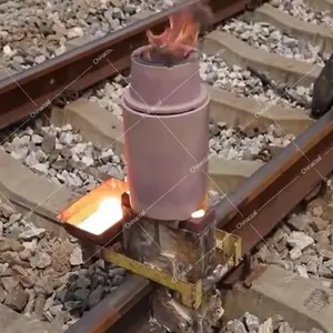 Calor alumínio trilho Equipamento soldadura móvel do trilho Soldadura térmica do alumínio Railway sem emenda