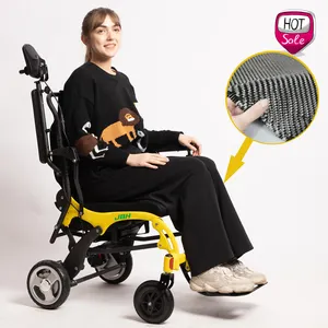 Groothandel electrict rolstoel-Nieuwe Collectie Gemakkelijk Gaan Koolstofvezel Structuur Opvouwbare Elektrische Rolstoel