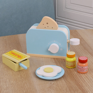 Juego de Juguetes de Cocina de Madera para Niños, Simulación de Microondas, <span class=keywords><strong>Cafetera</strong></span>, Panificadora, Exprimidor, en Caja, Edades 5-7 - Product Image 3