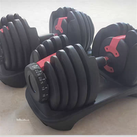 Ensemble d'haltères réglables en fer électroplaqué 40 kg 50 kg, équipement de gym neuf en gros