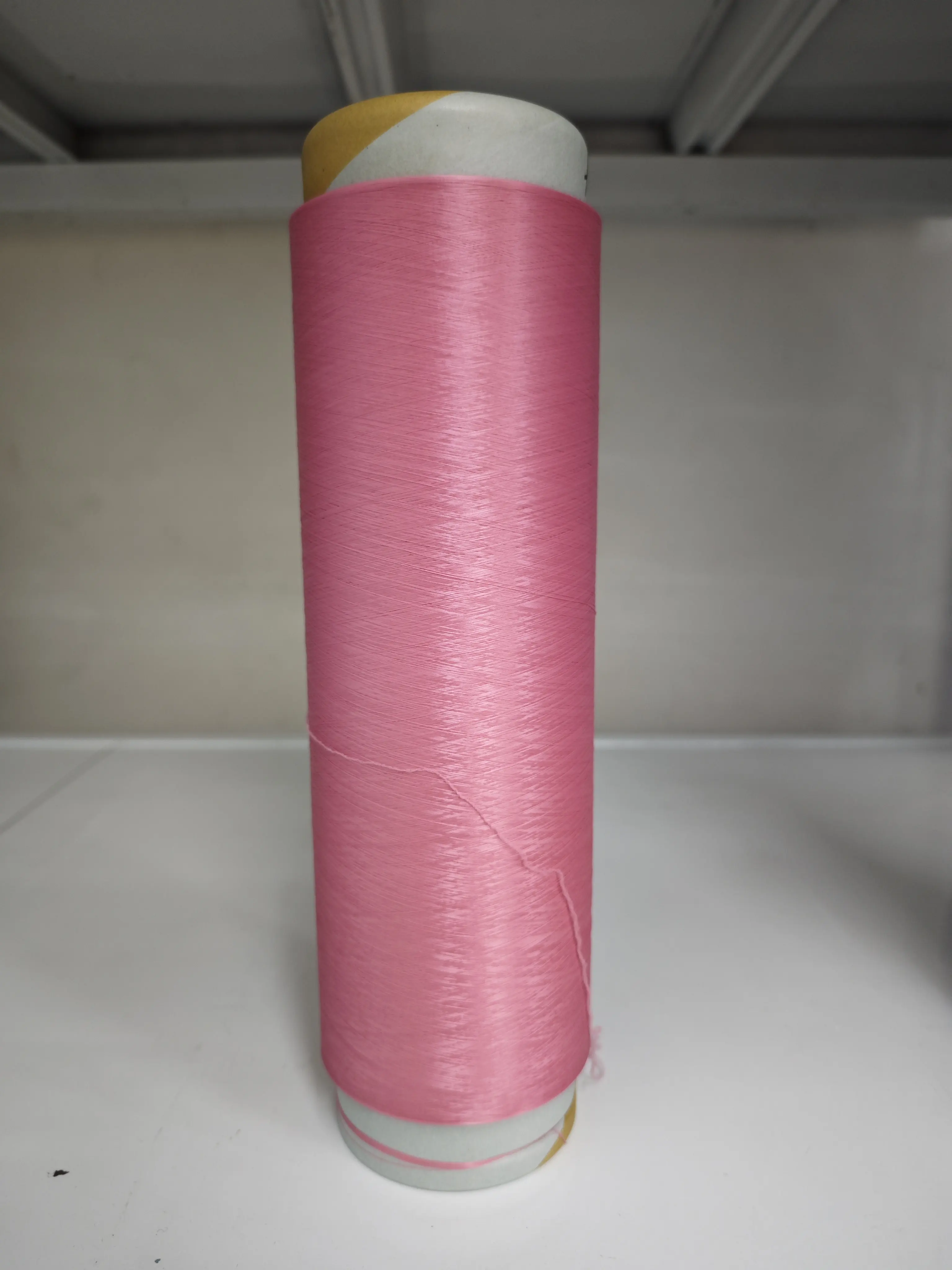 100% Nylon Yarn Dope Dyed Colored PINK 11803 70D/24F DTY Nylon 6 Elastic Thread for Weaving knitting