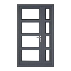Chine Cadre en aluminium noir d'entrée principale et de fenêtres de <span class=keywords><strong>système</strong></span> avec le <span class=keywords><strong>catalogue</strong></span> de fournisseur de maille - Product Image 3