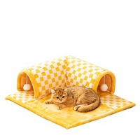Lit tunnel pour chat tout-en-un : jeu et sommeil, tissu respirant garde le chat au chaud toutes saisons, utilisation intérieure, Guangdong