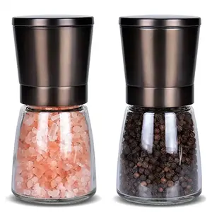 Atacado Gunmetal Cor Preta Sal e Pimenta Mills Cozinha Acessórios Premium Pepper Mill Kitchen Pepper Spice Salt Grinder