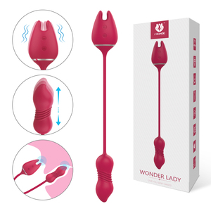S-Hand 3 in 1 Schub G-Punkt Klitoris Nippel Stimulierende Vibrator Weibliche Mastur bator Rose Sexspielzeug für Frau - Product Image 5