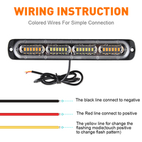 Feux de position latéraux clignotants Kaidengzhe 12-24V pour véhicules, 24 LED, rouge, blanc, ambre, pour camions, remorques, voitures et tracteurs