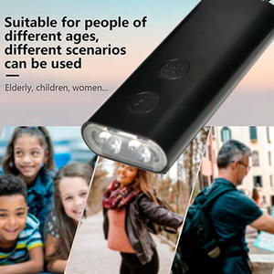 Lampe torche haute luminosité, porte-clés de défense personnelle, alarme personnelle rechargeable à haut décibel anti-loup, sécurité personnelle - Product Image 5