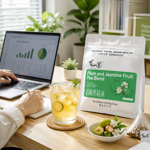 <span class=keywords><strong>ชา</strong></span>ออร์แกนิคพรีเมียม ออโรราบลูม รสพลัมจัสมิน บรรจุถุง 25 กรัม สำหรับร้านกาแฟ 1000 มล. ชง<span class=keywords><strong>เย็น</strong></span> สดชื่น ปราศจากคาเฟอีน - Product Image 1