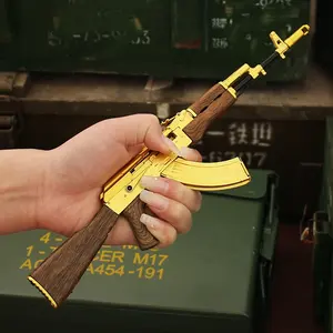 中国工場取り外し可能1:6折りたたみ式AK47金属玩具銃モデルは、カスタマイズされた本物の亜鉛合金スナイパーライフルのように見えます