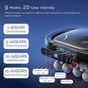 Pistol Pijat Enam Belas Kepala, 20 Kecepatan, 9 Mode Getaran Kuat, Relaksasi Otot Jaringan Dalam, Pereda Nyeri, Laris Manis - Product Image 3