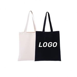 Custom Black Recycle Plain Organic Handmade Cotton Bags for Packaging Cotton Pouch Canvas <b>Tote</b> Bag with Logo - Product Image 3