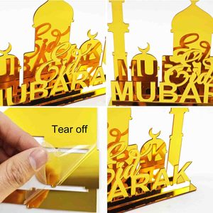 Decorazioni da Tavolo in Acrilico a Forma di Moschea, <span class=keywords><strong>Arte</strong></span> Islamica Araba, Forniture per il Ramadan, Articoli per Feste Musulmane e Casa - Product Image 3