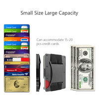 Dompet Logam Ultra Tipis dengan Logo Kustom OEM, Dilengkapi Proteksi RFID, Tempat Kartu Kredit, Dompet Aluminium Tahan Lama untuk Pria, Cocok untuk Perdagangan