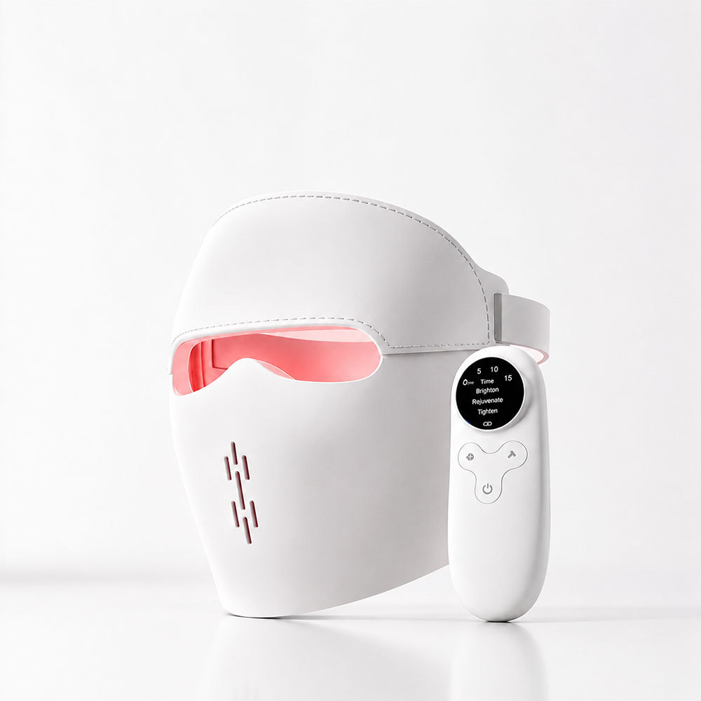 Custom Rechargeable 460nm 660nm 850nm Red Light Therapy Face Masks Near Infrared Led Mask for Facial
