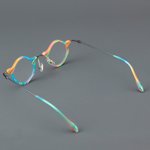 Nuovi Occhiali Retrò Unisex con Montatura Trasparente, Occhiali da Vista alla Moda a Rombo in Acetato Colorato - Product Image 6