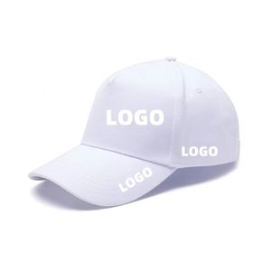 Casquettes de baseball personnalisées à 5 panneaux avec broderie 3D, noires unies, pour hommes et femmes, à calotte haute, à fermeture snapback et visière courbée - Product Image 1