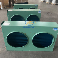Condensateur à air refroidi de type H noir avec deux sorties de ventilateurs pour les applications de réfrigération industrielle et de groupe frigorifique