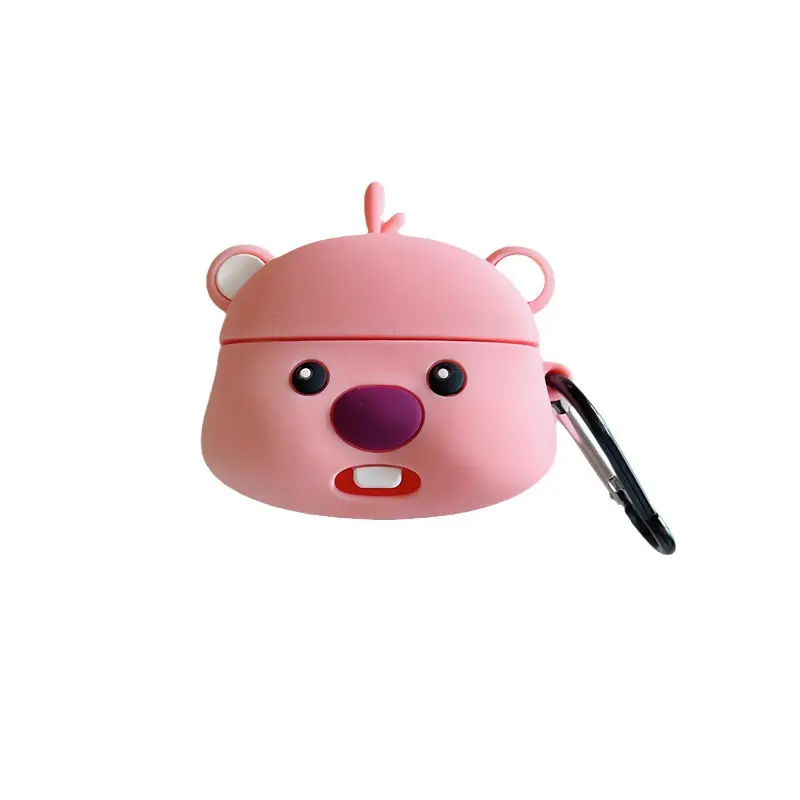 Beaver Ruby Cartoon Lustiges Design Kopfhörer Kopfhörer Abdeckung 3D Cute Wireless Silikon Luxus Custom für Airpod Hüllen Großhandel