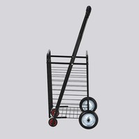 Caddie de courses pliable FARCTRL SC-303, panier en métal, chariot de supermarché avec 4 roues pour les magasins de détail