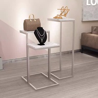 Boutique Or Vitrine Table Gigogne Magasin De Vêtements Comptoir Créatif Sac À Main Étagère À Chaussures 3 pcs/set
