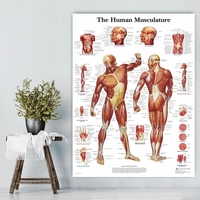 Póster de arte moderno para decoración de dormitorio, mapa del cuerpo, imágenes de pared para ciencia médica