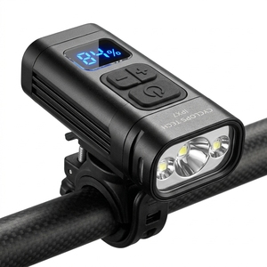 Nueva Luz de <span class=keywords><strong>Bicicleta</strong></span> Recargable Multicolor con <span class=keywords><strong>Alarma</strong></span> Antirrobo, Control Remoto Inalámbrico, Impermeable, 6 Modos, Luz Delantera Inteligente de Advertencia - Product Image 1