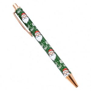 Cute Christmas Press <b>Pen</b> - Festive Holiday <b>Gift</b>, Cartoon Design, Bulk Promotional <b>Pens</b> for Holiday Giveaways - Product Image 1