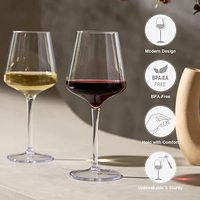 Verres à vin flottants pour piscine, verres à vin incassables à pied, 100 % plastique Tritan, compatibles lave-vaisselle, sans BPA, gobelets à vin pour fêtes
