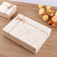 Boîte cadeau vide rectangulaire avec nœud, grande taille, haut de gamme, pour bijoux, avec couvercle, idéale pour les fêtes