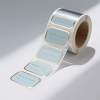 Autocollant d'emballage circulaire personnalisé pour marque de cosmétiques, impression d'autocollants en vinyle auto-adhésifs, imperméables, pour parfum, shampoing, étiquettes en rouleau
