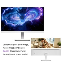 Moniteur 27 pouces 144Hz IPS ultra-fin pour jeux, panneau arrière en verre rétroéclairé personnalisable, écran d'ordinateur de bureau OEM