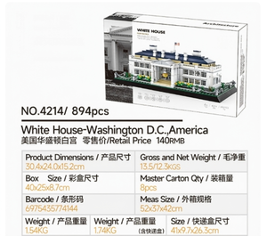 Set di Costruzioni USA Washington White House - Serie Edifici Storici - Modellino da Assemblare per Piccoli Spazi - Product Image 2