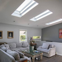 Fenêtres de toit en verre personnalisées en aluminium de qualité supérieure, motorisées électriquement, pour toits inclinés, plats, modernes, carrés, triangulaires ou en dôme