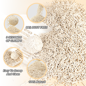 Arena para Gatos de Tofu Biodegradable, Ecológica, de Aglutinación Rápida, Premium, en Formato Grande - Product Image 2