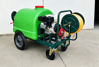 Pulvérisateur à essence sur roues pour la ferme, machine de pulvérisation pour l'arrosage des arbres fruitiers et des cultures