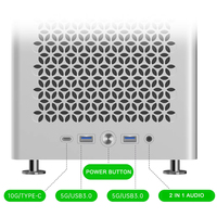B2Max 32L Full Aluminum Mid Tower MicroATX Computer Case with 360mm Cooling Side Panel Window ATX/SFX Power Supply Support